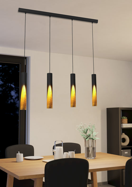 EGLO hanglamp Barbotto - gu10 - zwart, goud