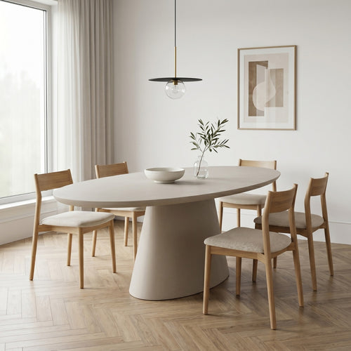 Giga Meubel Eettafel Cleo - Ovaal Beige - Eco Composiet - 200cm