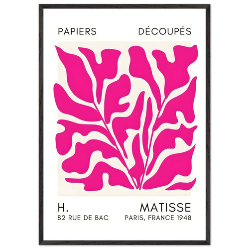 Artfulprints Poster met Lijst Matisse – Seabed shapes pink   - 70x100 cm - Roze