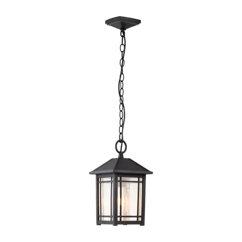 Elstead Quoizel Cedar Hanglamp voor buiten, zwart, IP44