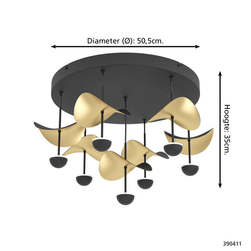 Stars of Light plafondlamp Dracera - goud