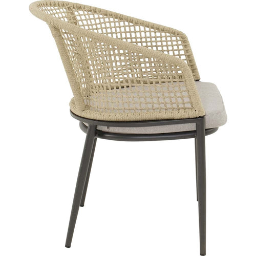 Lesli Living bistrostoel Kioto - beige - 56x62x77cm - set van 2