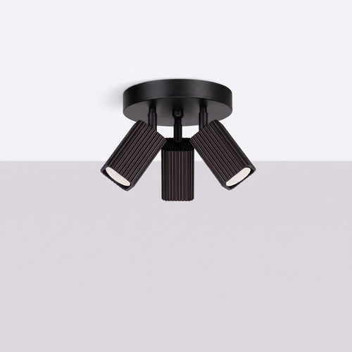 Sollux Lighting Plafondlamp RAYO 3P zwart - 20x20x18cm
