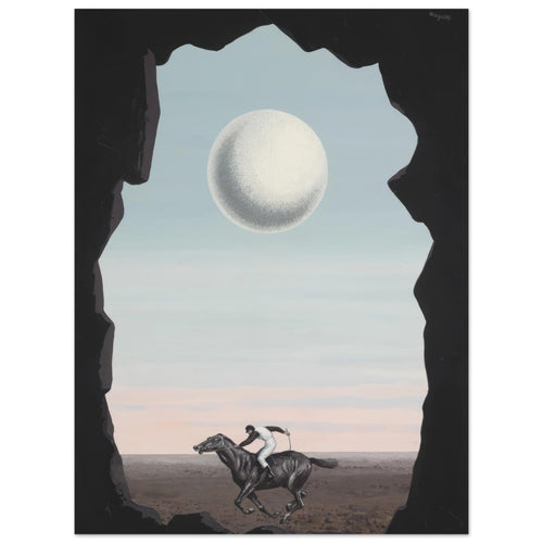 Artfulprints Poster René Magritte - Le jockey perdu   - 30x40 cm - Blauw