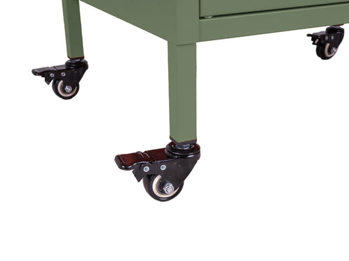 MaximaVida metalen lockerkastje Finn met wieltjes 52 x 40 x 67 cm olijfgroen - vtwonen shop