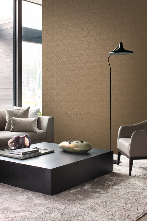 Origin Wallcoverings behang ornamenten glanzend brons - 53 cm x 10,05 m - 346533 - vtwonen shop