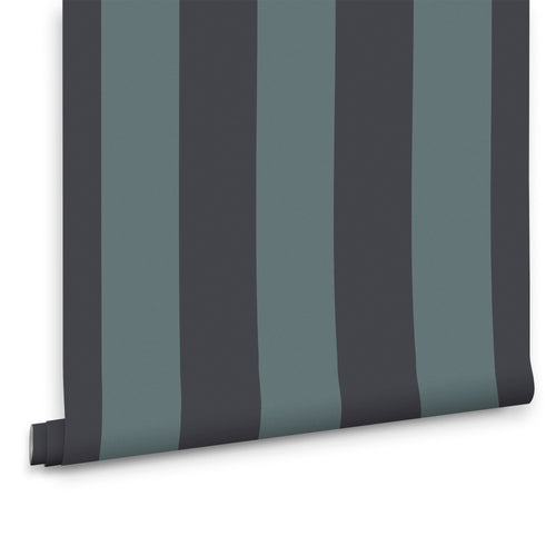 MADE Vliesbehang - Demi Blue Wide Stripe