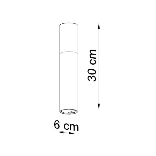 Sollux Lighting Plafondlamp PABLO wit - 6x6x30cm