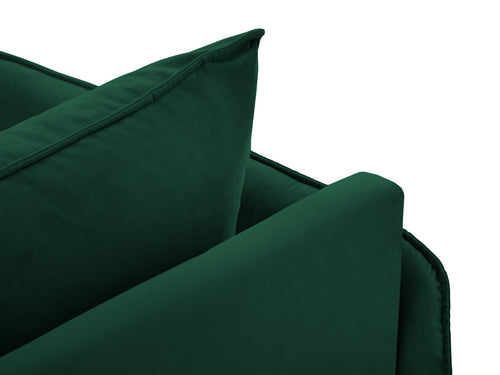 Cosmopolitan Design linker meridiaan Vienna flueel, flessengroen - 170x110x95cm