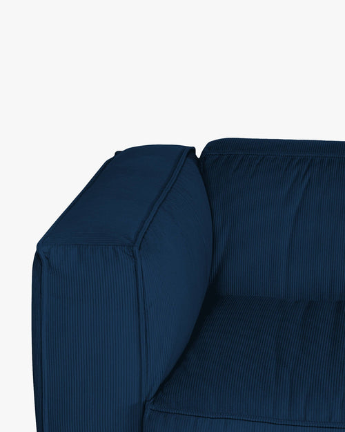 noo.ma Lobi 3-zits slaapbank - Storm Blue Corduroy, 140x190 cm slaapfunctie