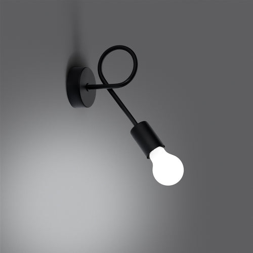 Sollux Lighting Wandlamp LEVAR zwart - 23x8x19cm