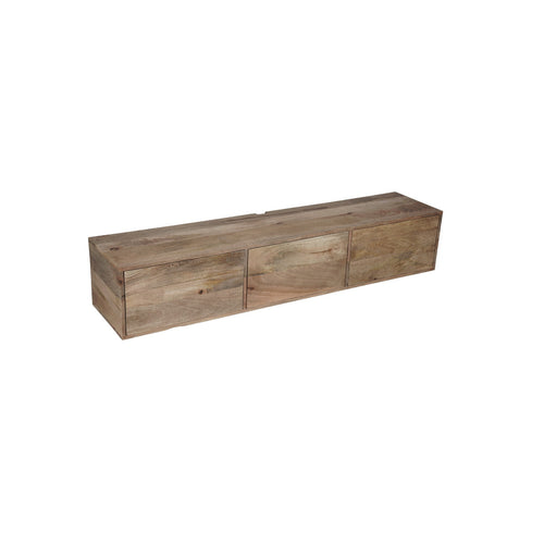 StarFurn Zwevend Tv-meubel Vision - Naturel Hout - 160x35x30cm