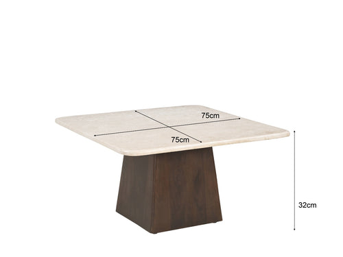 Brix salontafel  Bottecino - 75cm - beige