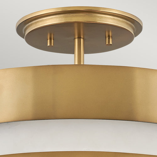 Elstead Hinkley Echelon Cilindrische Plafondlamp Heritage Messing