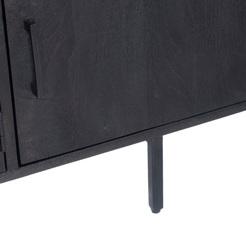 Giga Meubel Tv-Meubel Luca - Mangohout/Metaal - Zwart - 200cm - vtwonen shop