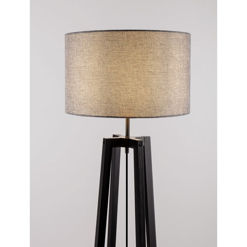 Nova Luce ARTIS Statief vloerlamp grijs, zwart E27 1x12W
