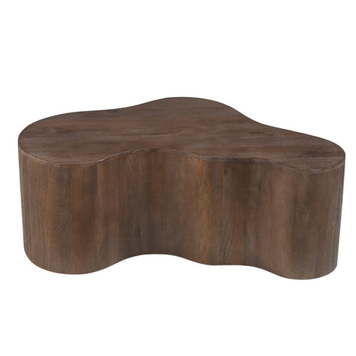 Giga Meubel Salontafel Moos - Organisch Donkerbruin Hout - 100x65x36cm