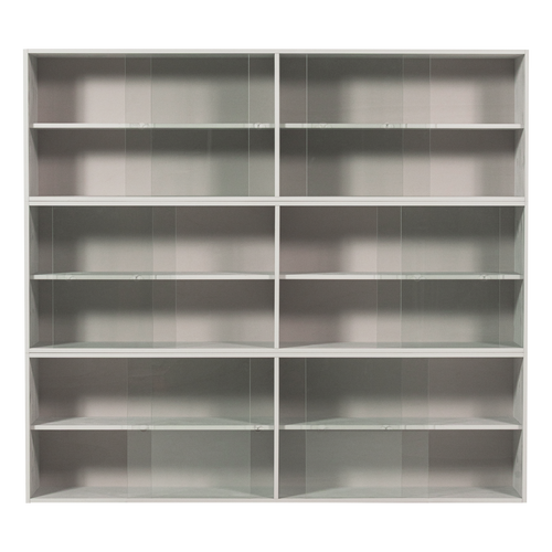 WOOOD vitrinekast combinatie Klink - Grenen - Mist - 180x200x35