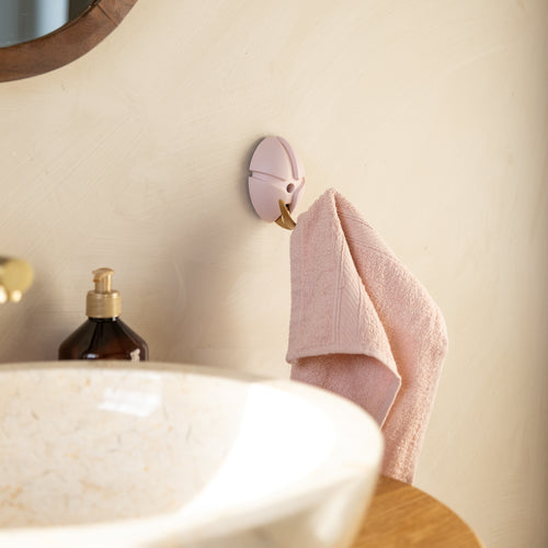 Spinder Design kapstok Tick - Pale Pink / Goud - 3 haken - vtwonen shop