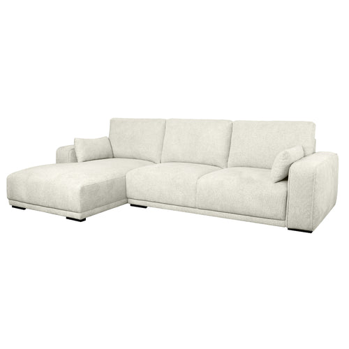 Furnhouse chaise longue bank links California - Crème wit - Stof - 105x305x85