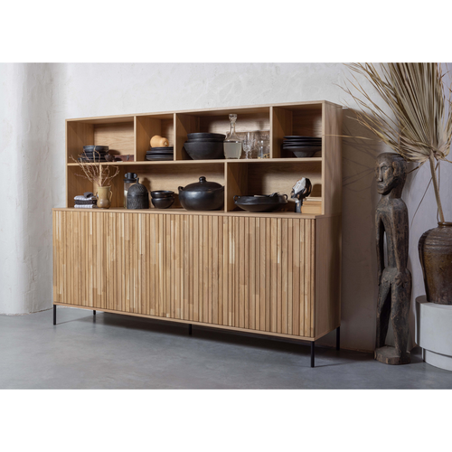 WOOOD wandkast New Gravure - Eiken - Naturel - 150x200x44