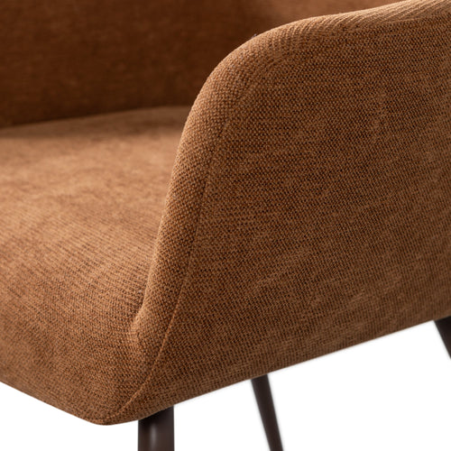 WOOOD eetkamerstoelen Jenny - Geweven Stof - Bruin - Set van 2 - vtwonen shop