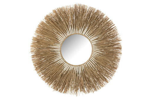 J-Line spiegel Melissa Paille - naturel/wit - large - Ø 101 cm
