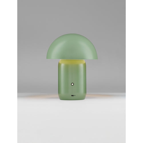Nova Luce POIS Geïntegreerde LED-tafellamp, matgroen, aanraakgevoelig, dimbaar, 2W 230lm 3000K, USB-aansluiting