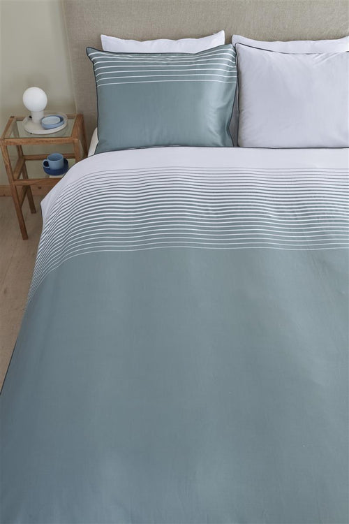 Silvana Elena dekbedovertrek - Effen - Eenpersoons - 140x200/220 - Blauw Grijs - vtwonen shop