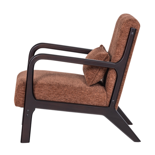 WOOOD fauteuil Mark - Chenille - Bruin - 75x67x82