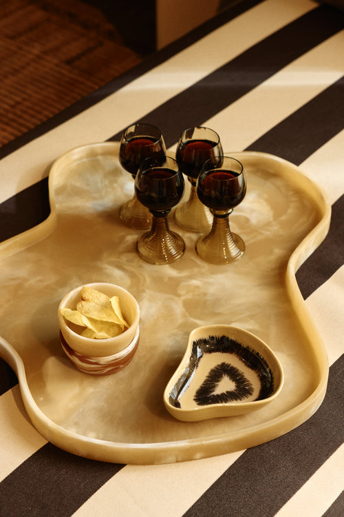 HKLIVING dienblad Patio – cream – groot