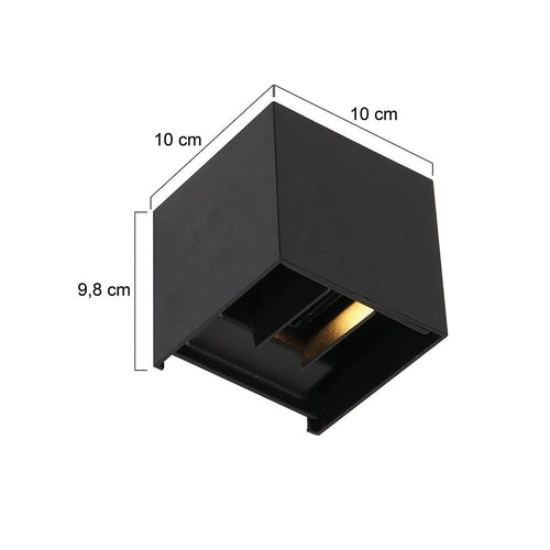 Steinhauer buitenlamp Boxx - 2 lichts - 10x 9.8 cm - zwart - vtwonen shop