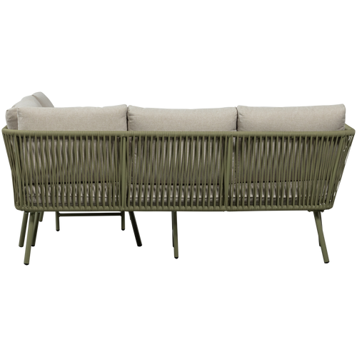 WOOOD loungeset Claunk - Metaal - Groen/Zand - 69x180x180 - vtwonen shop