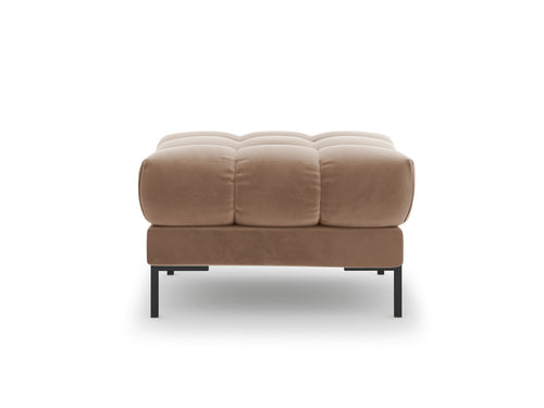 Cosmopolitan Design Poef Bali flueel, beige - 60x60x41cm
