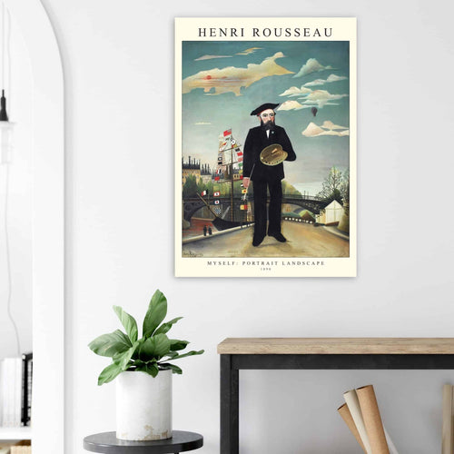 Artfulprints Poster met Lijst Henri Rousseau - Portrait landscape   - 30x40 cm - Blauw