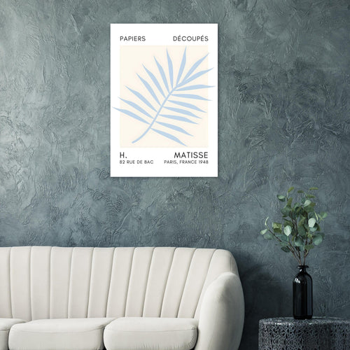 Artfulprints Poster Matisse – Floral reef light blue   - A4 21x29.7 cm - Blauw