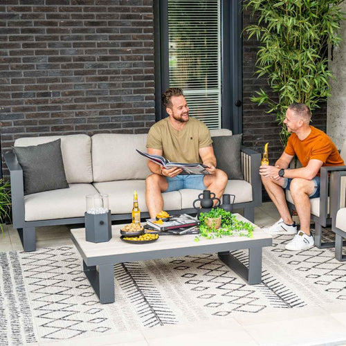 Garden Impressions loungeset Gabon taupe 3-delig - vtwonen shop