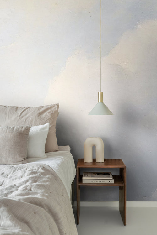 ESTAhome fotobehang wolken blauw en wit - 350 x 279 cm - 159487 - vtwonen shop