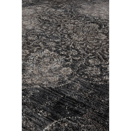 Dutchbone Rugged Vloerkleed Black 170X240 - Zwart - vtwonen shop