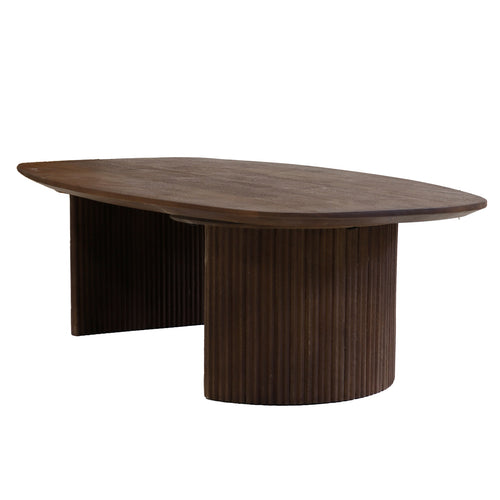 Giga Meubel Salontafel Feline - Deens Ovaal - Mangohout - 130cm