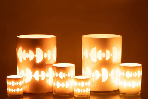 J-Line windlicht Halve Maan - glas - mix - large - 2 stuks - vtwonen shop