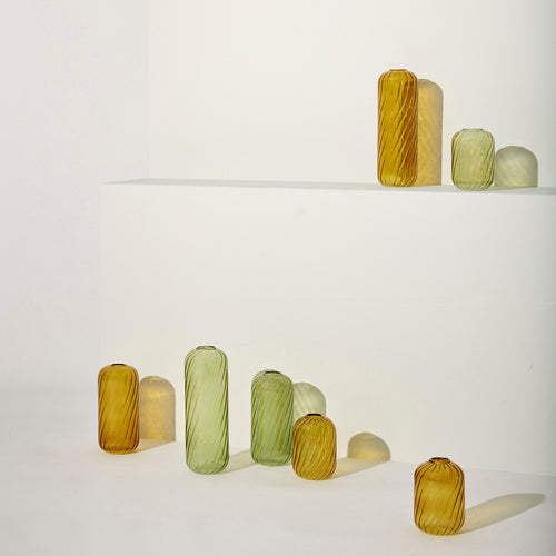 Hübsch vazen Fleur - glas - ø7xh10, ø7xh15, ø7xh20cm - vtwonen shop