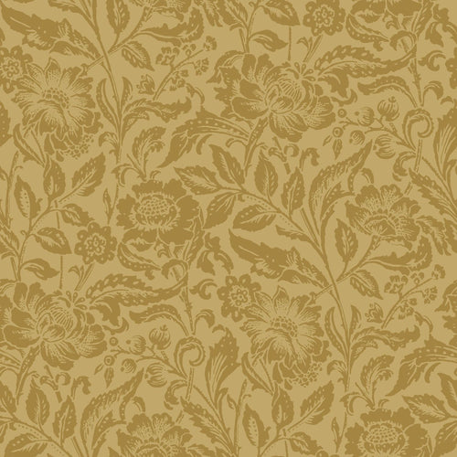 ESTAhome behang vintage bloemen vergrijsd olijfgroen - 50 x 900 cm - 131682