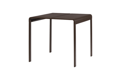 noo.ma Oto Table 80 x 80 cm - stalen buitentafel, Cocoa Brown