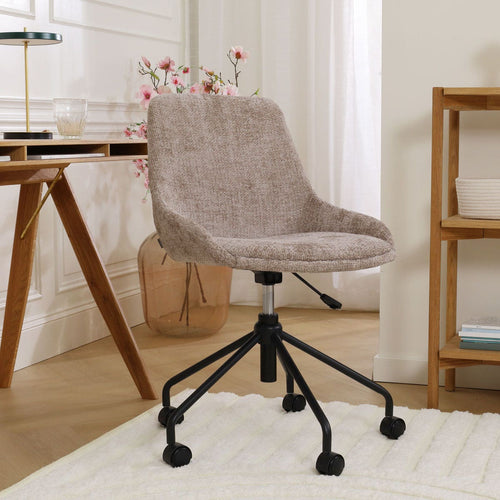 Nolon Nout-Isa Bureaustoel Bruin - Stof - Zwart Onderstel