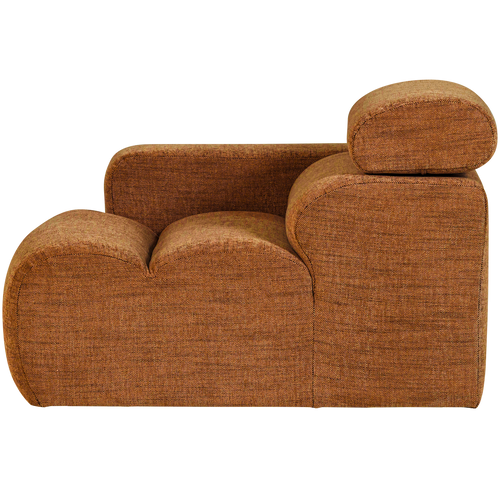 WOOOD 1-zits element bank arm links Novi - Polyester - Oranje Melange - 86x109x113 - vtwonen shop