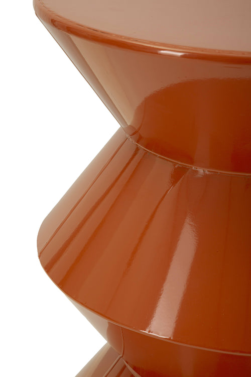 Mauro Ferretti Bijzettafel - ø37,5x45 cm - Glanzend oranje