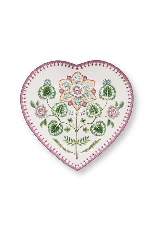 Pip Studio Bordenset Hart - Lily&Lotus - Lila - 23cm - Set van 2