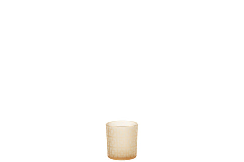 J-Line windlicht Vierkanten - glas - beige - small - 3 stuks - vtwonen shop
