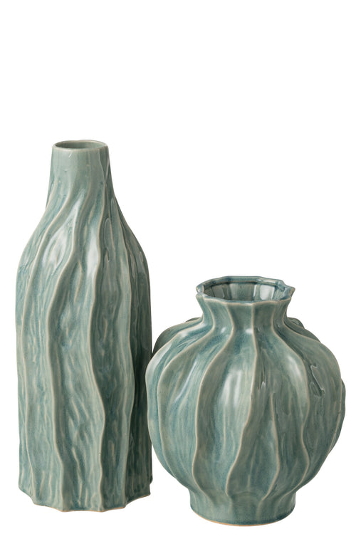J-Line vaas Richard - porselein - blauw